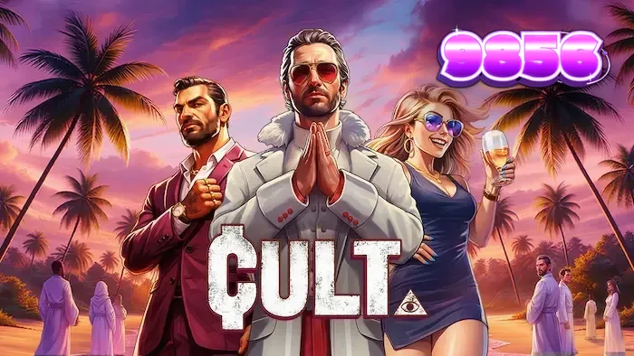Interface de jogo do slot Cult com temática sombria e ícones de rituais